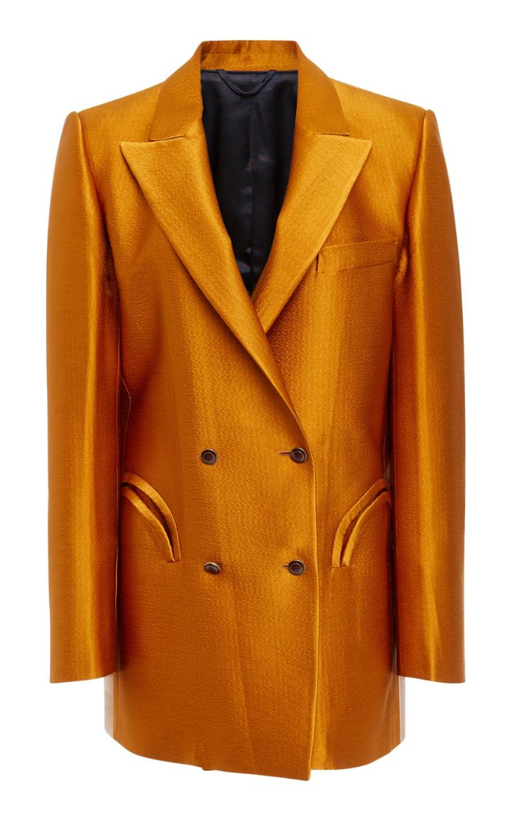 Blaz Milano Let's Fly Double-breasted Silk-satin Blazer