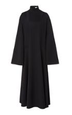 The Row Rocio Embroidered Wool Crepe De Chine Maxi Dress