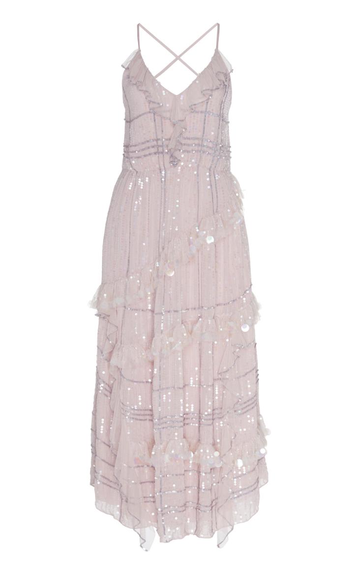 Moda Operandi Temperley London Sylvan Ruffled Silk Midi Dress Size: 6