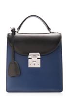 Mark Cross Uptown Bi-color Leather Top-handle Bag