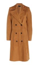 Nili Lotan Suede Lambskin Leather Trench
