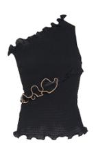 Moda Operandi Peet Dullaert Sleeveless Pleated Ribbed-knit Top Size: 34