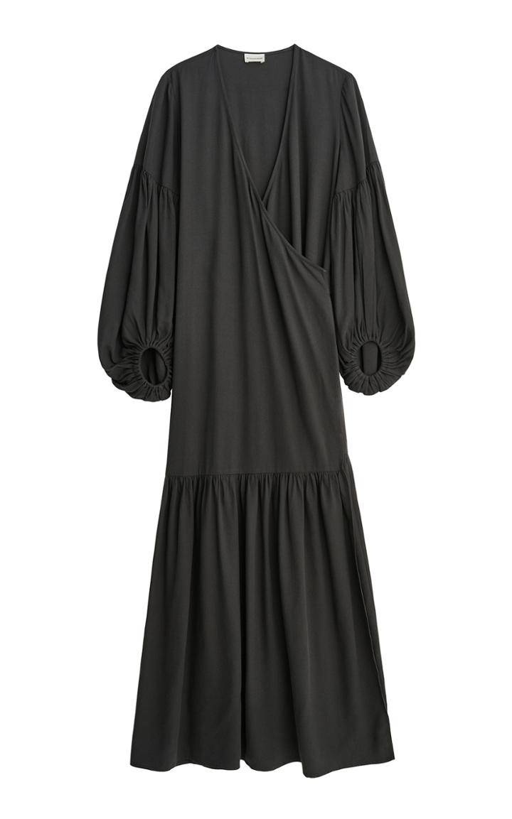 Moda Operandi By Malene Birger Frilla Textured Maxi Wrap Dress