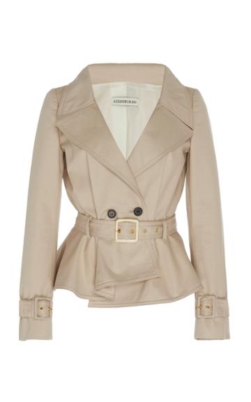 Alexandre Blanc Peplum Gabardine Jacket