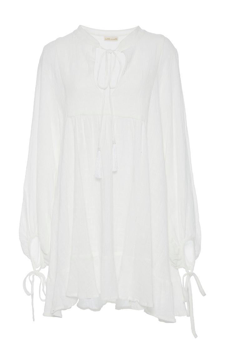Natalie Martin Sasha Tie Sleeve Gauze Dress
