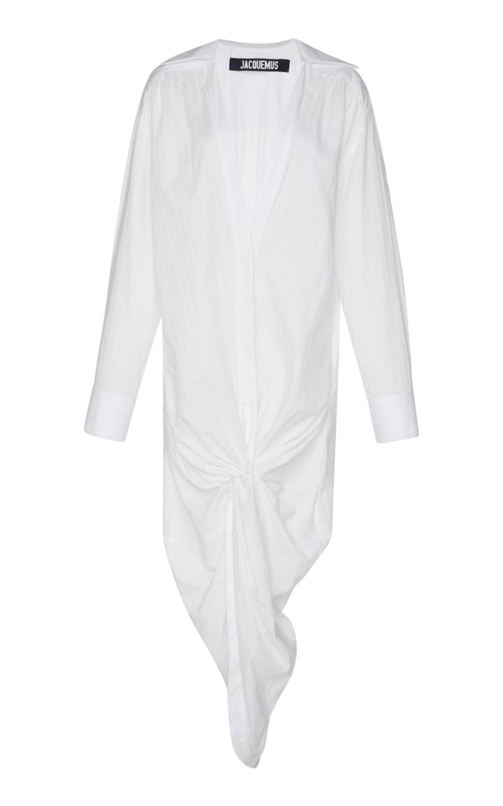 Jacquemus Twist Front Long Shirt Dress