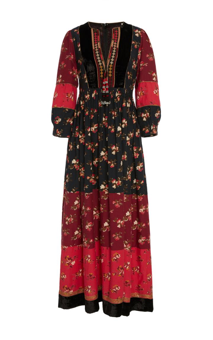 Ulla Johnson Suzana Floral Patchwork Dress