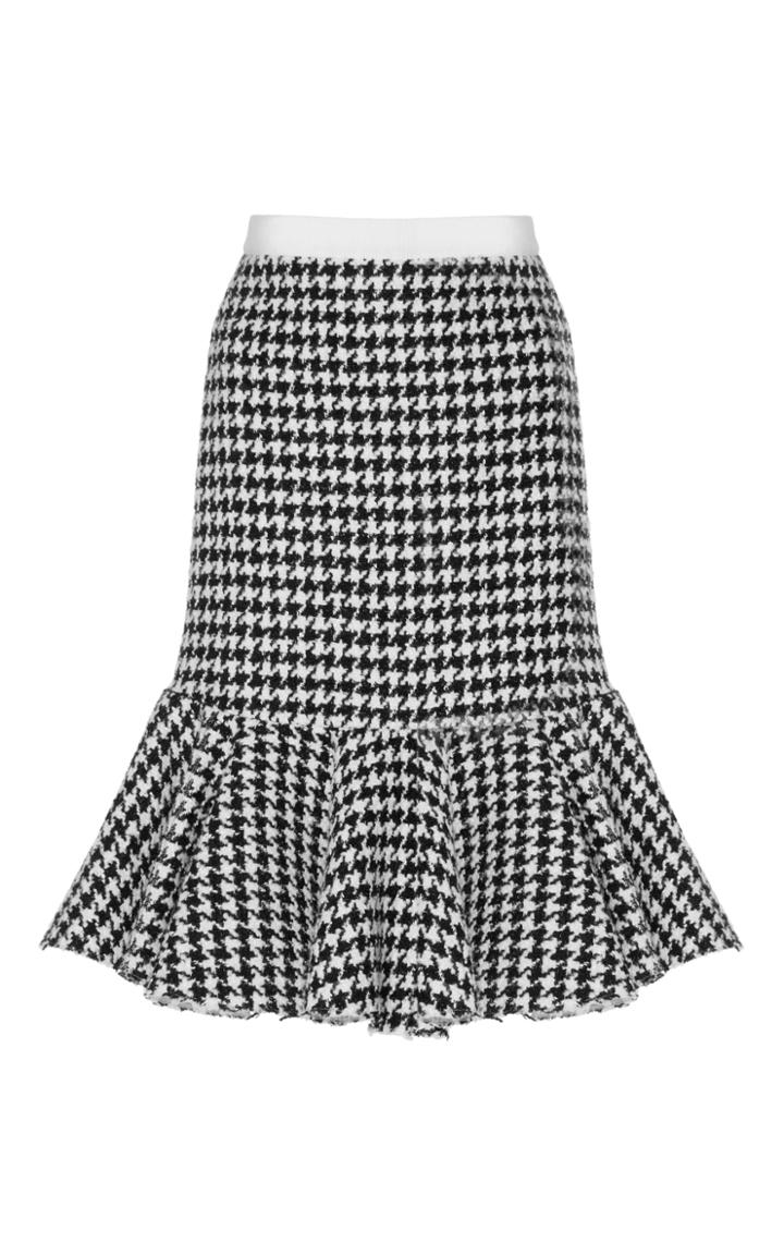 Giambattista Valli Hounds Tooth Flared Skirt