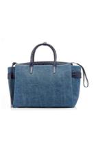 Nancy Gonzalez Cristie Large Crocodile-trimmed Linen Bag