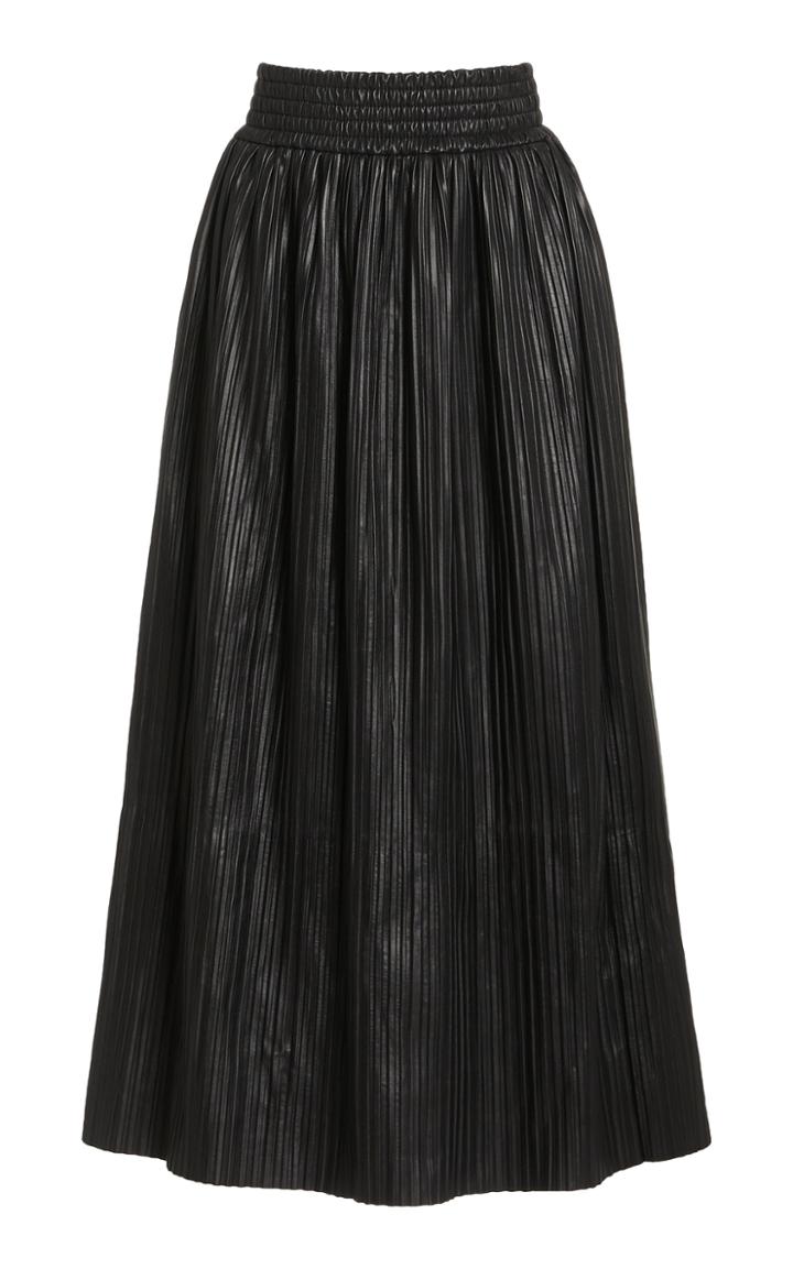 Moda Operandi Gabriela Hearst Dakota Pliss Leather Skirt