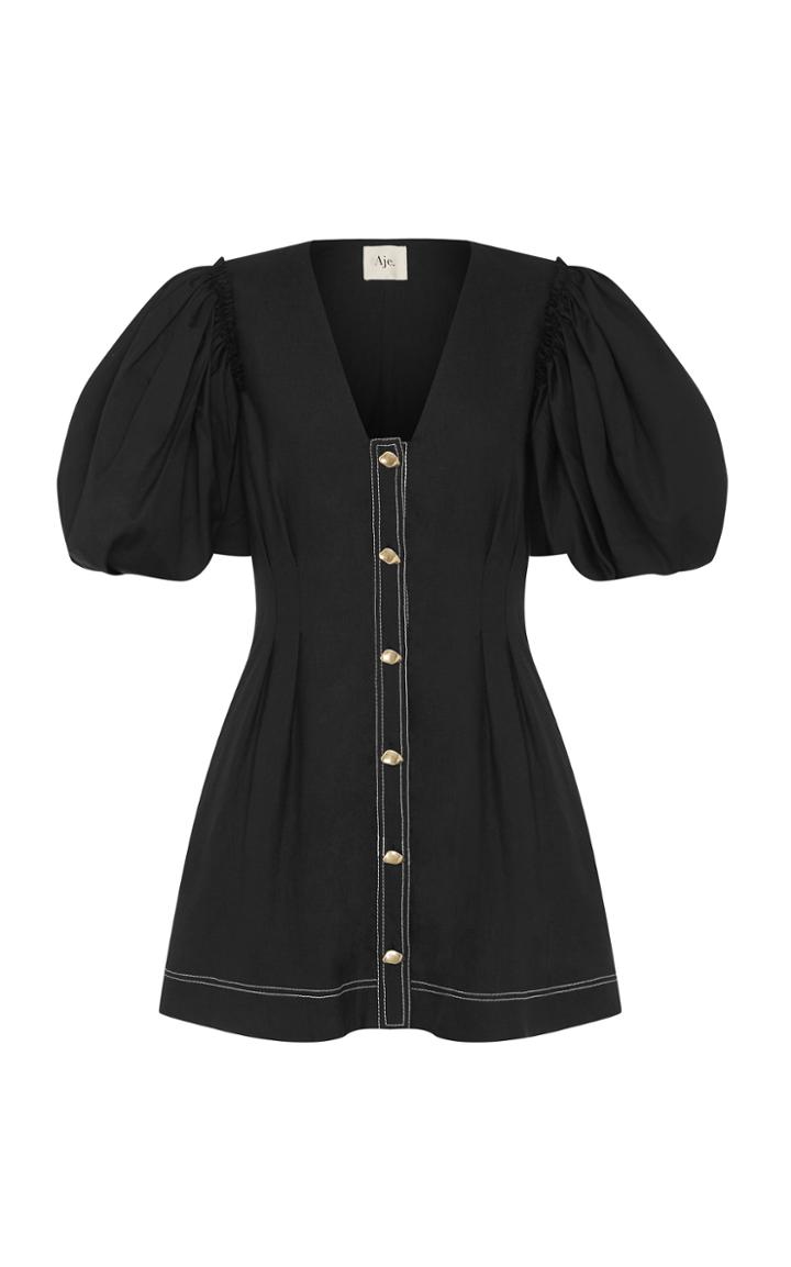 Aje Quietude Linen Mini Dress