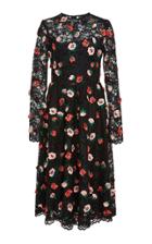 Lela Rose Long Sleeve Full Skirt Dress