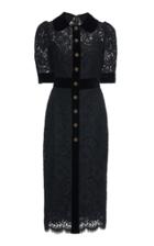 Dolce & Gabbana Cotton-blend Guipure Lace Midi Dress