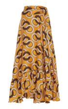 For Restless Sleepers Bronte Printed Silk Maxi Skirt