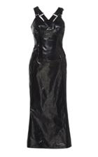 Olivier Theyskens Nance Fitted Leather Dress