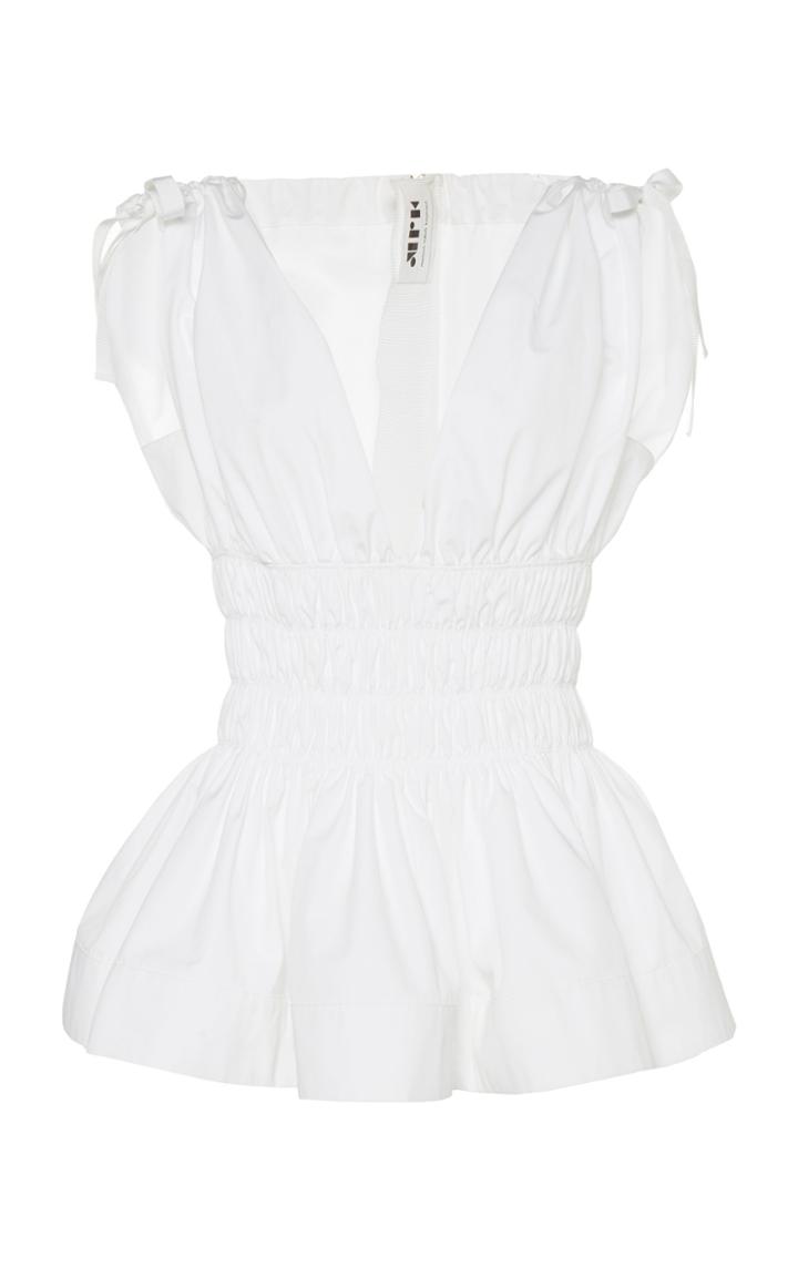 Moda Operandi Maison Rabih Kayrouz Peplum Cotton-poplin Top Size: 36