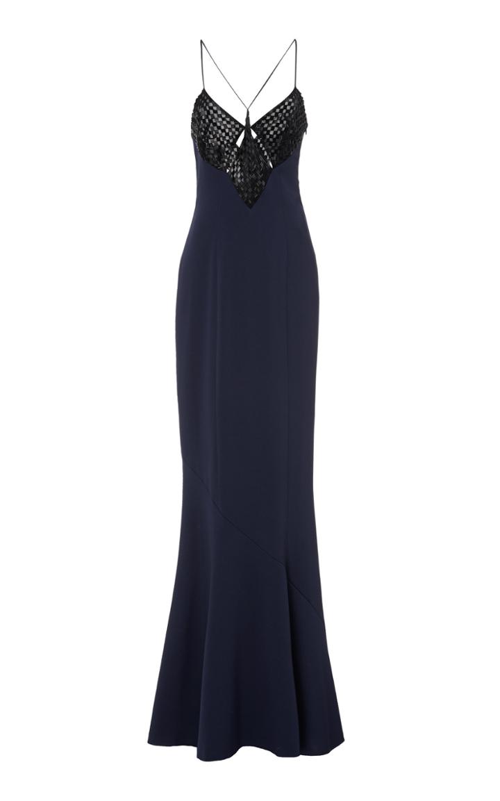 Galvan Bead-embellished Cady Maxi Dress