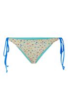 Basta Surf Raglan String Bikini Bottoms With Printed Beach Scene