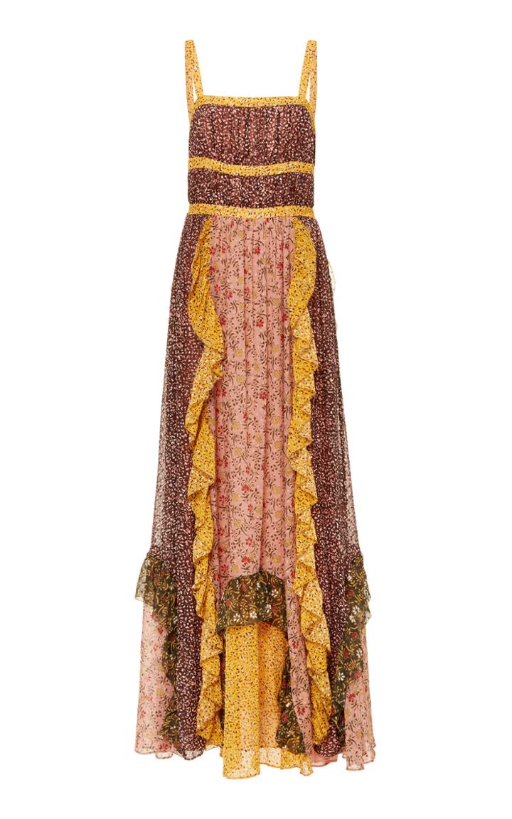 Ulla Johnson Brie Ruffle Silk Maxi Dress