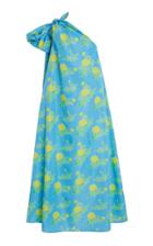 Bernadette Antwerp Winnie Printed One-shoulder Taffeta Dress