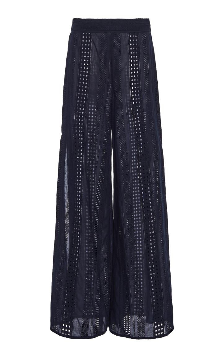 Moda Operandi White Story Nanna Cotton Wide-leg Pants Size: 6