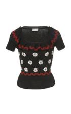 Red Valentino Jacquard Knit Top