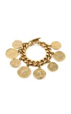 Moda Operandi Ben-amun Gold-plated Coin Chain Link Bracelet
