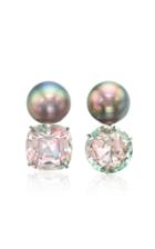 Moda Operandi Assael One Of A Kind Platinum Mismatched Bi-color Earrings