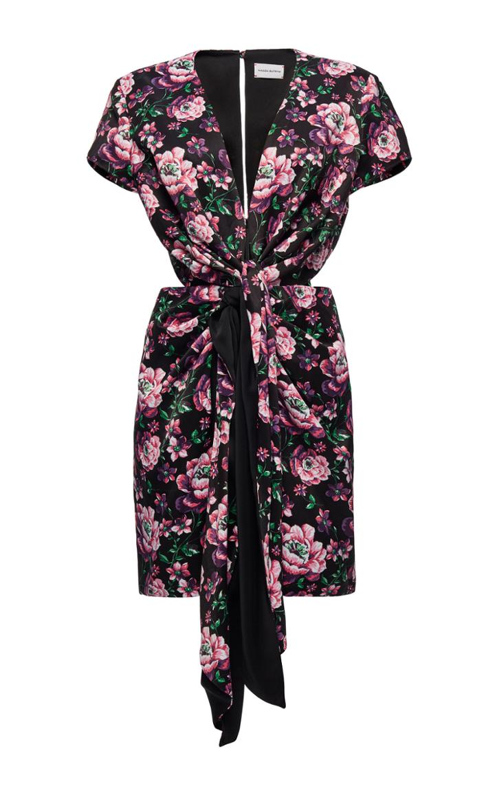 Magda Butrym Dorado Floral Cutouts Crepe Dress