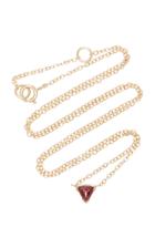 Shahla Karimi Trillion 14k Gold Garnet Necklace