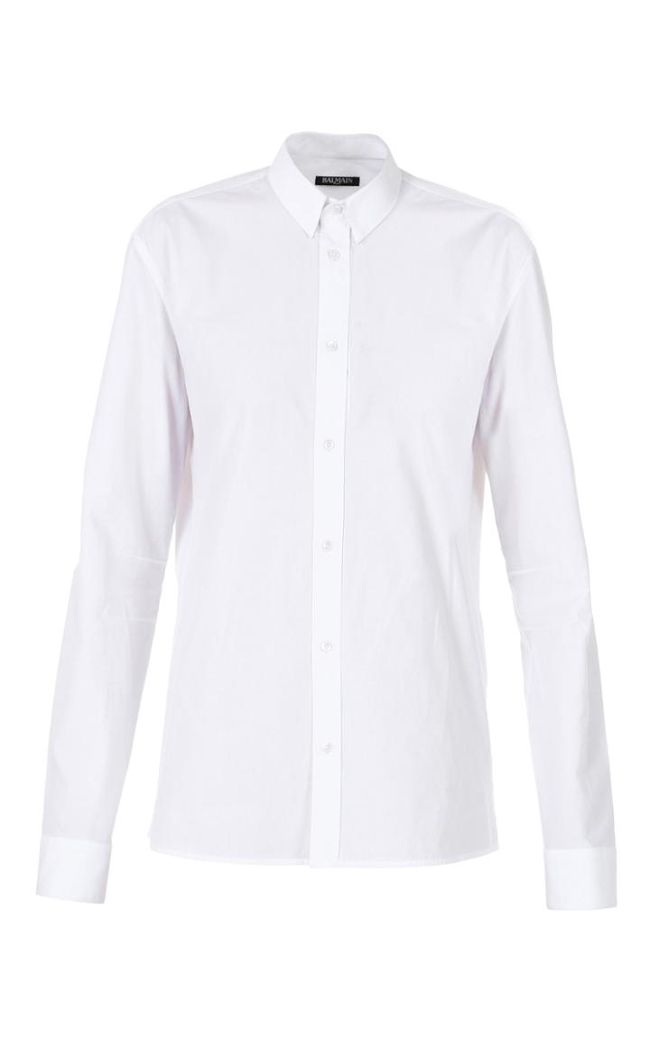 Balmain Boyfriend Button-up Cotton Shirt