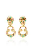 Mahnaz Collection Limited Edition 18k Gold Earrings By Wander France C. 1970