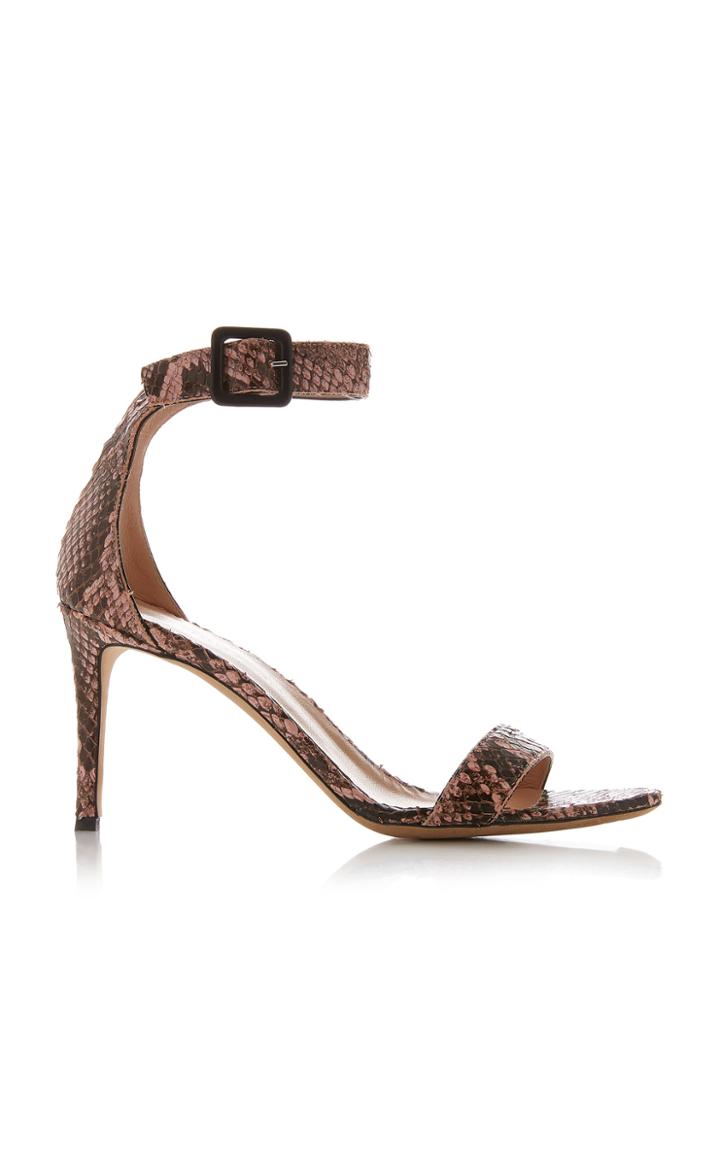Giuseppe Zanotti Maskenada Snake-effect Leather Sandals