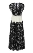 Moda Operandi Lela Rose Floral-print Cotton-blend Pleated Midi Dress Size: 2