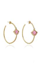 Noush Jewelry Kashan Pink Tourmoline Hoops