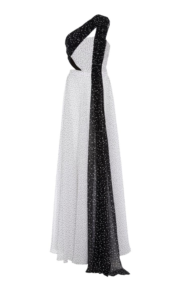 Prabal Gurung One Shoulder Pleated Gown