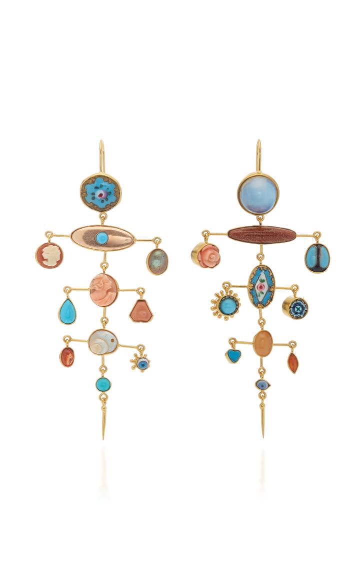 Grainne Morton Balance 18k Gold-plated Multi-stone Earrings