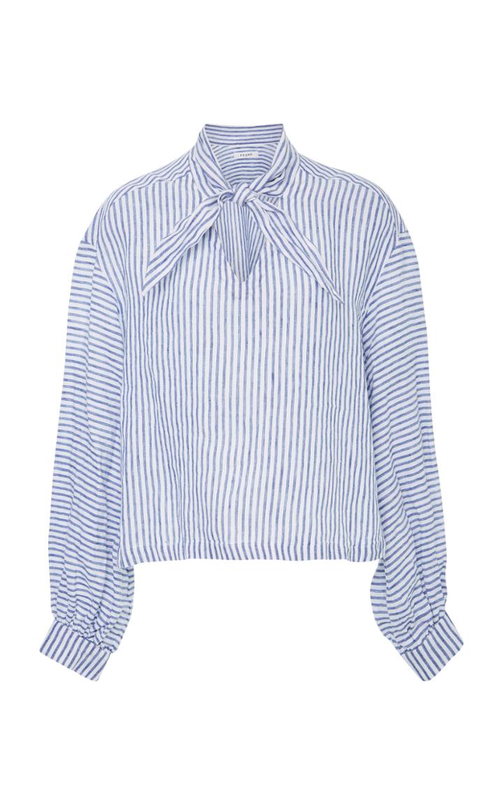 Frame Denim Hankerchief Striped Cotton Blouse