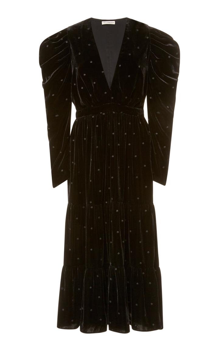 Ulla Johnson Shani Velvet Midi Dress