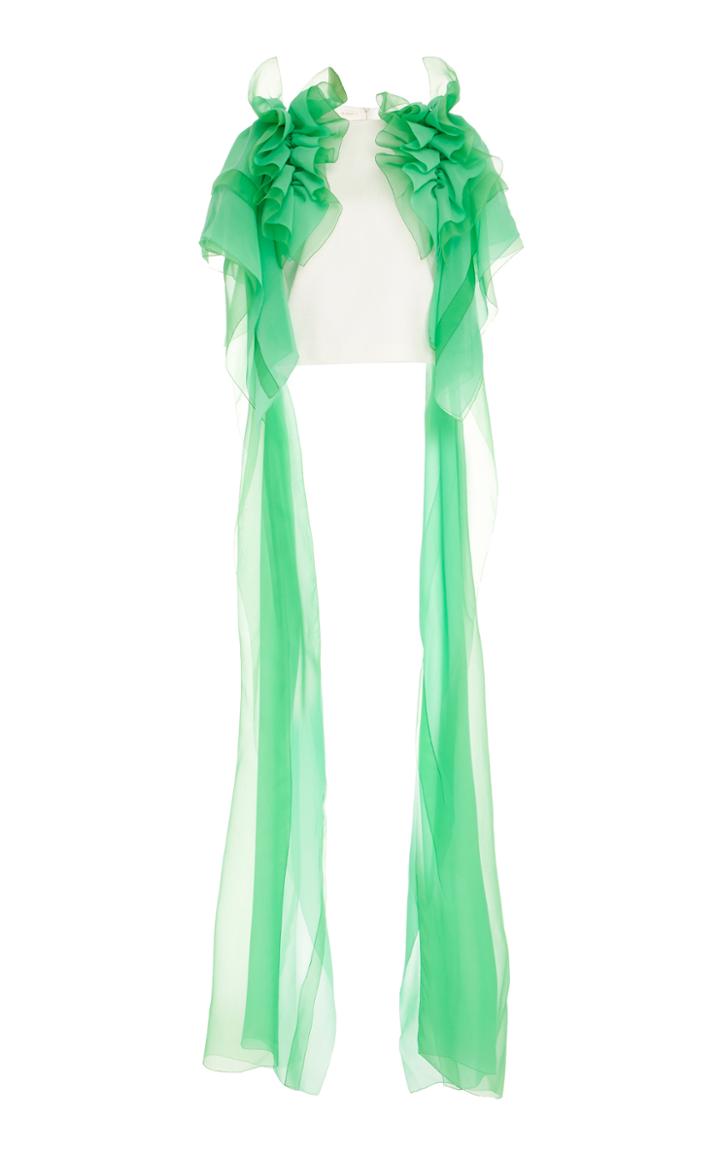 Delpozo Top With Silk Sleeves