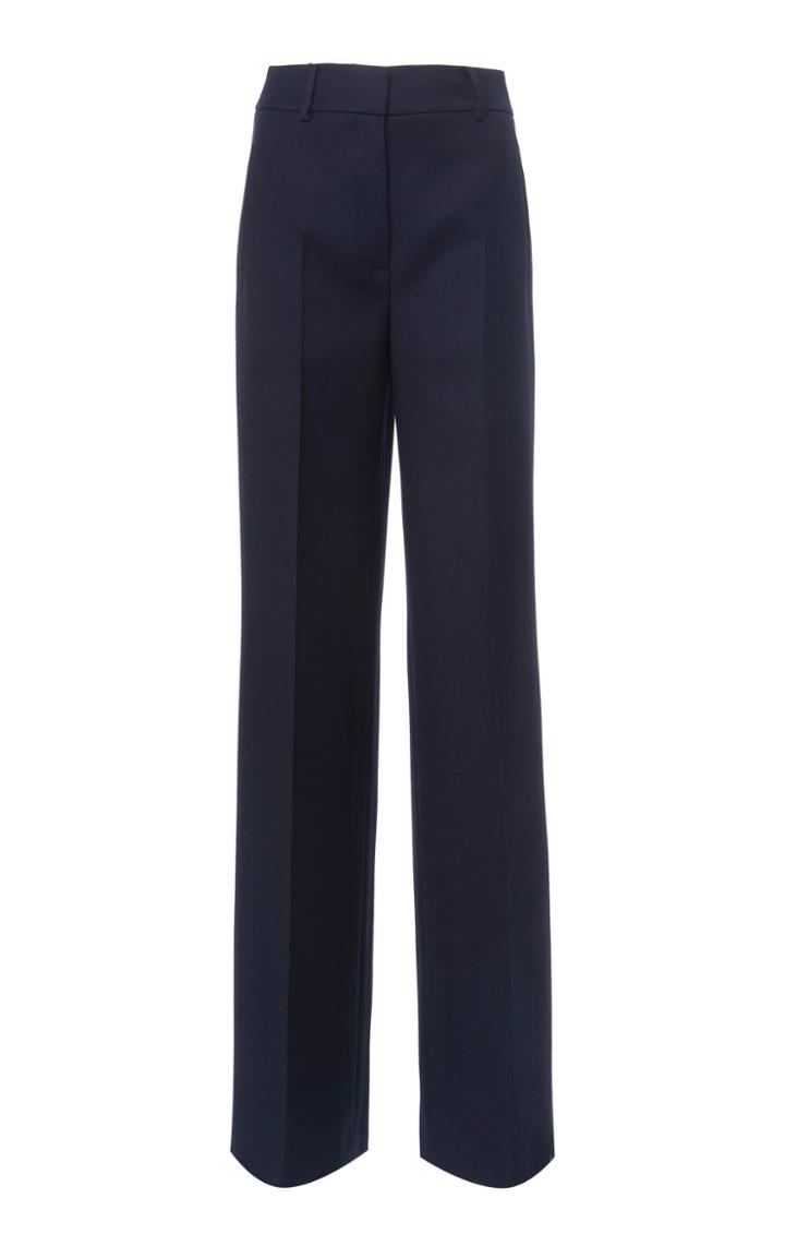 Akris Flore Wool Wide-leg Pants