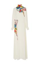 Tory Burch Printed Coralie Matte Silk Dress