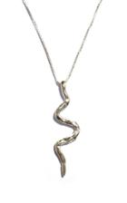 Moda Operandi Reggie Sterling Silver Snake Pendant Necklace