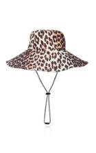 Ganni Leopard-print Shell Hat