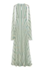 Luisa Beccaria Keyhole Print Cape Gown
