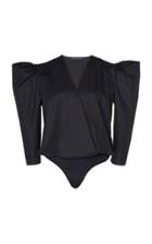 Zeynep Aray Wrap-front Cotton Body Suit