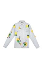 Dalood Denim Floral Embroidered Jacket