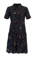 Burberry Sequin Embroidered Drop Waist Dress