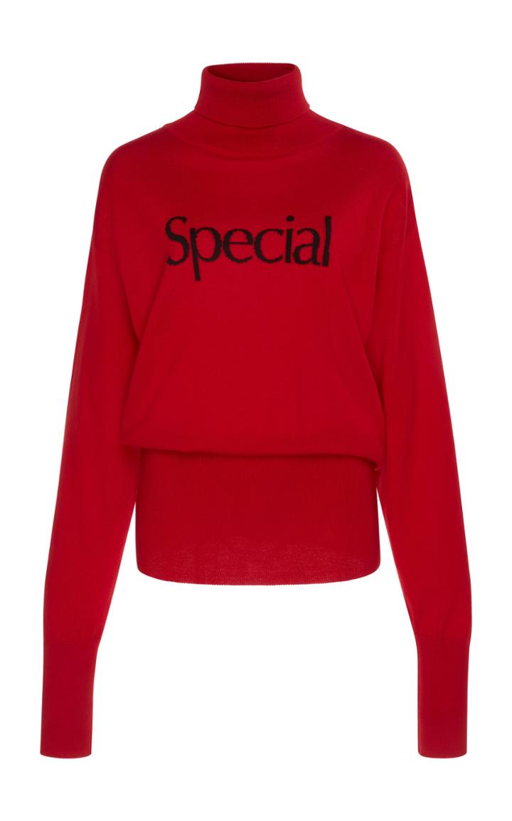 Christopher Kane Special Intarsia Highneck Top