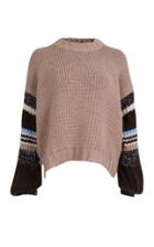 Baum Und Pferdgarten Claudine Merino Wool Sweater With Contrasting Sleeves